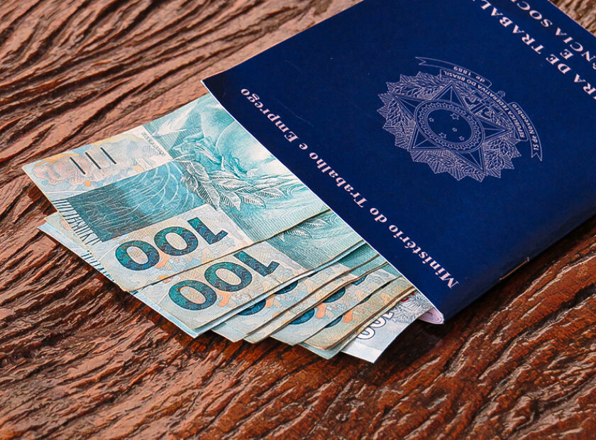 Brazilian work card and Brazilian money